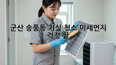군산 송풍동 거실 청소: 미세먼지 걱정 끝!
